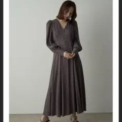 フレイアイディー　グレー　ドット　ワンピース