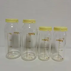 【哺乳瓶4本セット】 200ml 100ml ガラス 産院用 直付け式 新生児