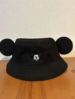 東京ディズニーリゾート ミッキー耳付きバケットハット黒