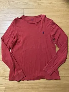 ラルフローレン 赤 長袖Tシャツ　ロンT M