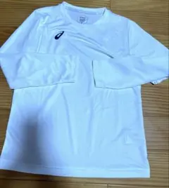 アシックス　160 ホワイト 長袖 Tシャツ