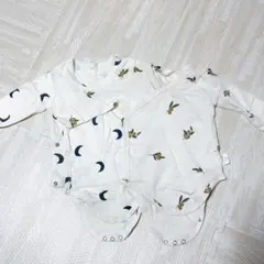 【2枚セット】organic zoo風　ボタニカルロンパース　長袖