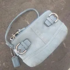 COACH シグネチャー リストレット ポーチ　ミニバッグ　希少カラー