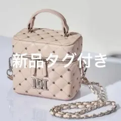 Darich キルティングビジュースクエアミニバッグ バニティ ピンク PNK