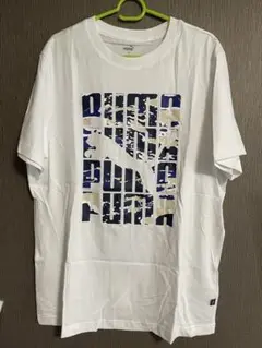 ホワイト プリントロゴ Tシャツ