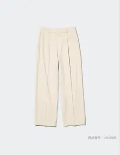 UNIQLO 2023年モデル タックワイドパンツ ナチュラル Mサイズ