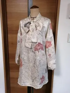 着物リメイクブラウス、Lサイズ