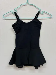 新品タグ付 Sansha 子ども用バレエレオタード 黒 スカート付き