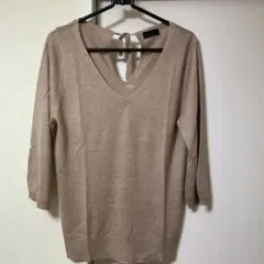 七分袖ニット　Mサイズ　ベージュ系　apart by Lowrys