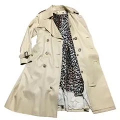 ビューティフルピープル　ベージュ トレンチコート レオパード柄裏地