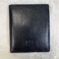 ダックス DAKS 二つ折り財布 レザー ブラック