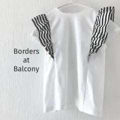 borders at balcony ラッフルTシャツ 38 ブラック borders at balcony ラッフルTシャツ size36 - メルカリ