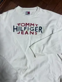 90s-00s TOMMY HILFIGER 長袖トレーナー ホワイト