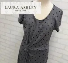 11 LAURA ASHLEY ドット柄 半袖ワンピース