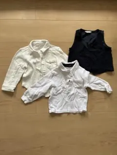 80 襟付き長袖トレーナーとベストのセット