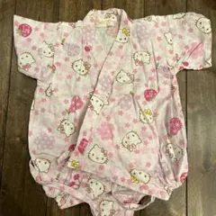 キティ　甚平風　ロンパース 80