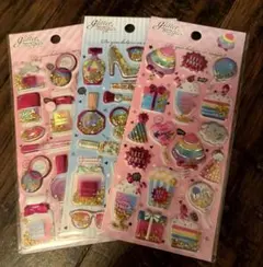 **u様 シャカシャカシール　ホログラム入　ぷっくりシール　3枚