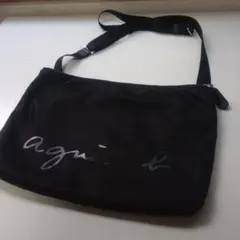 agnès b. ブラックショルダーバッグ