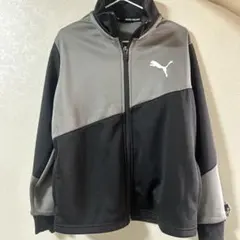 PUMA キッズ ジャージ ジャケット ブラック×グレー