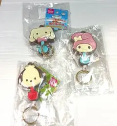 新品　サンリオ　不二家　 ラバーキーホルダー　 シナモン ポチャッコ　マイメロ