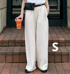 チャオパニックティピー テックリネンワイドパンツ アイボリー Sサイズ