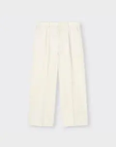 GU デニムバギースラックス　白