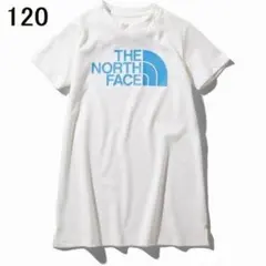 ノースフェイス ハーフドーム ワンピース Tシャツ 120cm 白 ブルー