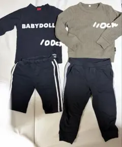 子供服 トレーナー パンツ ズボン　4点セット　100.110cm まとめ売りのサムネイル