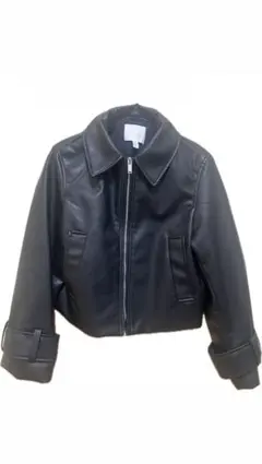 ブラックレザージャケット ショート丈