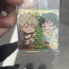 爆豪勝己 緑谷出久 ステッカー ヒロアカ ウエハース　PUR