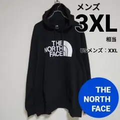 ノースフェイス　メンズパーカー　3XL相当　ハーフドームブラックホワイト