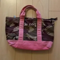 ルコック ゴルフ カートバッグ 迷彩柄 赤