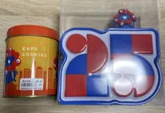 新品未開封　大阪関西万博2025 お菓子ミャクミャク　クッキー缶　2点セット