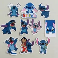 リロアンドスティッチ　ディズニー　シール　ステッカー　かわいい　紙素材　10枚⑧