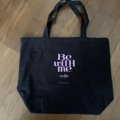 Octpath 黒のキャンバストートバッグ 'Be with me'