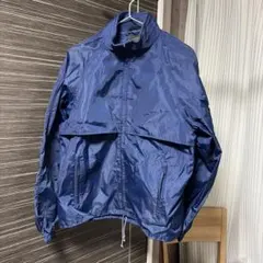 80s 黒タグEddie Bauer ネイビーナイロンジャケット Lサイズ
