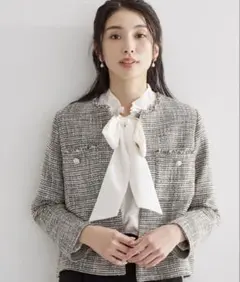 THE SHOP TK★ツイードノーカラージャケット