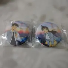 名探偵コナン　セガラッキーくじ　缶バッジセット　　新一、蘭