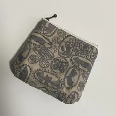 ミナペルホネン　ファスナーポーチ　ハンドメイド　jungle relief