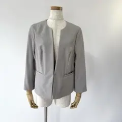【新品】Flâneries しまむら ノーカラージャケット 大きいサイズ LL