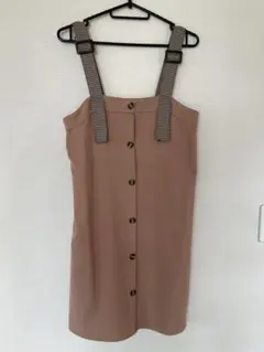 子供用　ジャンスカ　チェック　ブラウン　140 女の子