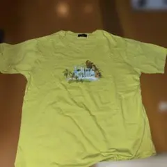 Dime イエロー Tシャツ 風景プリント