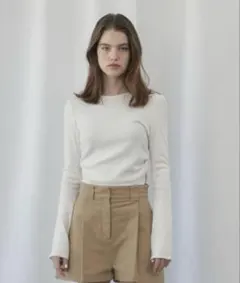 GIUNON cotton long t-shirt コットンロンT ホワイト