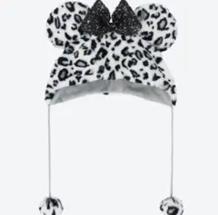 ディズニー ミニーマウス ヒョウ柄 ファンキャップ グレー