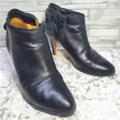 【美品】✨LANVIN en BLUE 23cm 黒 ショートブーツ レザーのサムネイル