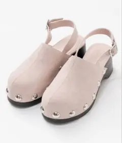volume studded wood clogs MAISON SPECIALのサムネイル