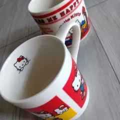 【HELLO KITTY】キャラクターグッズ レトロデザイン マグカップ 2点のサムネイル