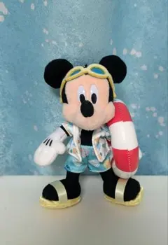 ディズニー SUISUI SUMMERミッキーマウス ぬいぐるみバッジ 美品