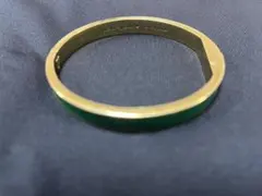 ケイトスペード　グリーン　ゴールド　バングル
