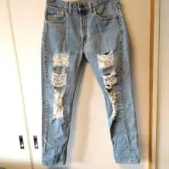 リーバイス505メンズダメージジーンズ W32 L32